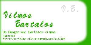 vilmos bartalos business card